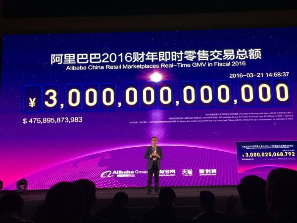 阿里2016年電商交易額破3萬億