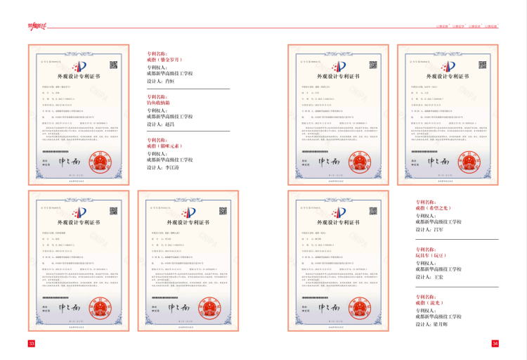 【秋收冬藏，踵事增華】成都新華高級(jí)技工學(xué)校專利篇