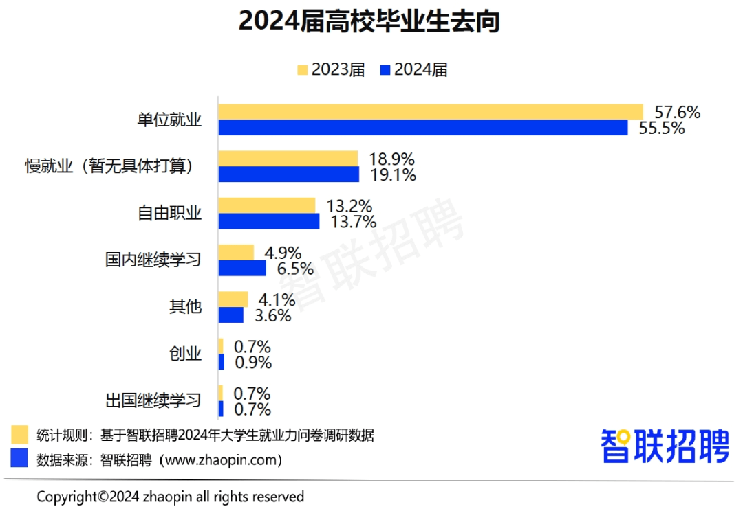 2024年高校畢業(yè)生就業(yè)率55.5%，就業(yè)難如何破局